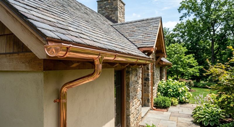 Copper Gutter Installation In Magic Valley