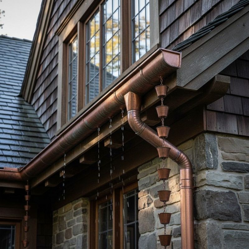 Copper Gutters Installation