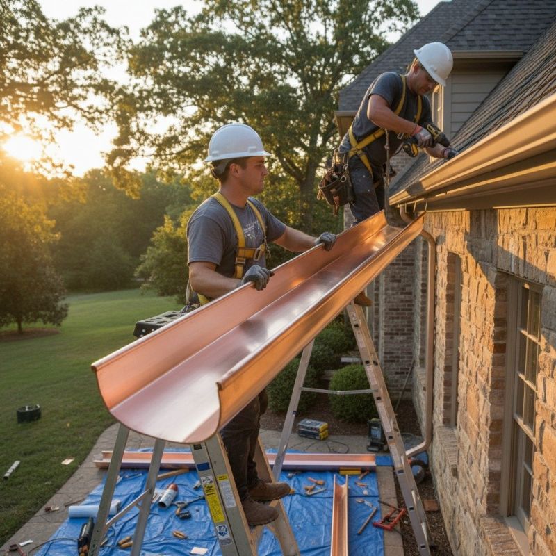 Copper Gutters Installation