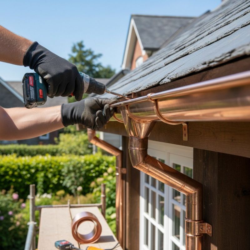 Copper Gutters Installation