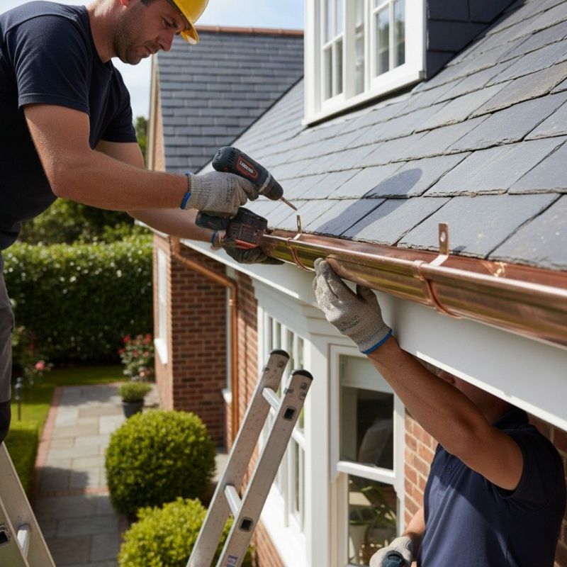 Copper Gutters Installation