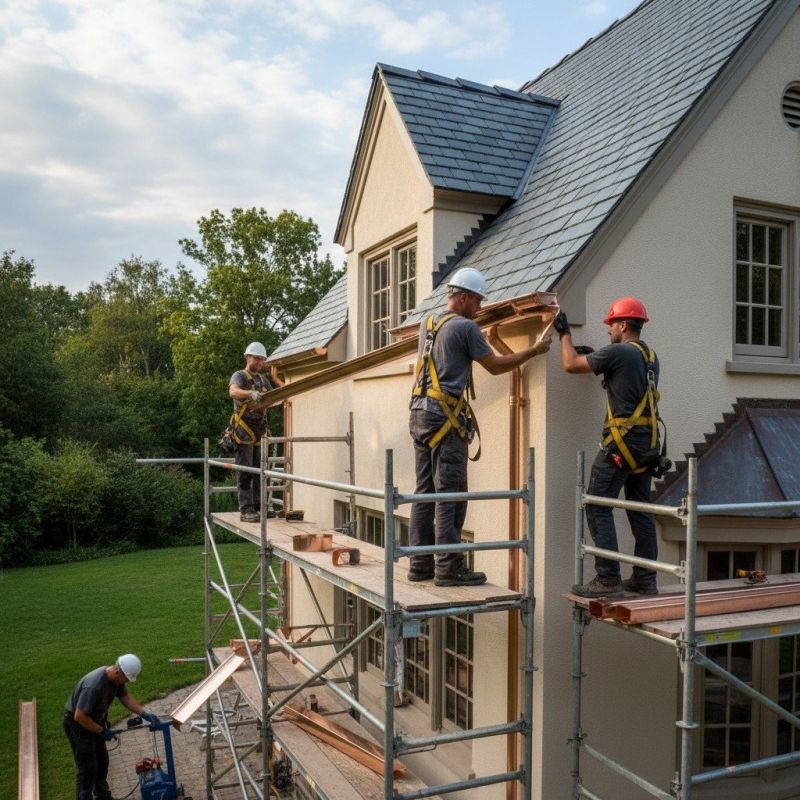 Copper Gutters Installation