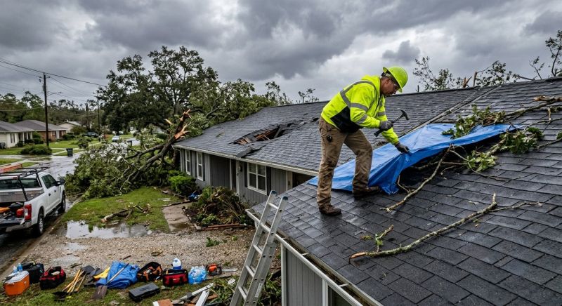 Storm Damaged Roof Repair