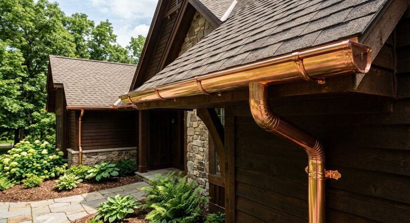 Copper Gutter Installation In Magic Valley